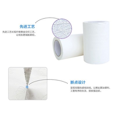 泽市40克空芯300卷/件客房用小卷纸有芯卫生纸卫生间厕纸代发图4
