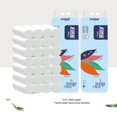 四层纸巾木浆卷纸厕纸大卷卫生纸家庭装无芯家用柏茜雅抽纸图2