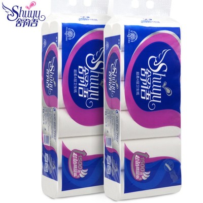 舒语卫生纸 原生木浆 家用无芯卷纸 12卷1500g 两提一件图5