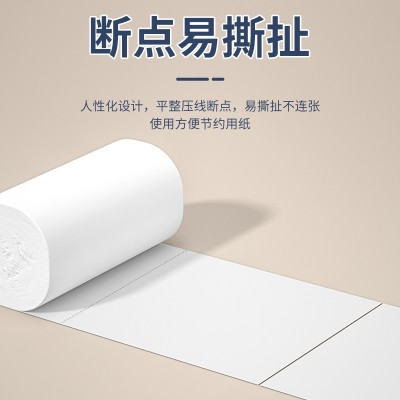 工厂批发卫生纸卷纸家用原木无芯纸巾14卷一提实惠装厕纸手纸代发图3