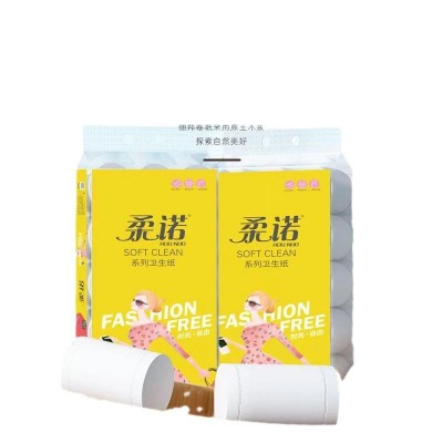 柔诺卫生纸卷纸实惠装18卷家用餐厅酒店无芯5斤纸巾加厚批发一 件图5