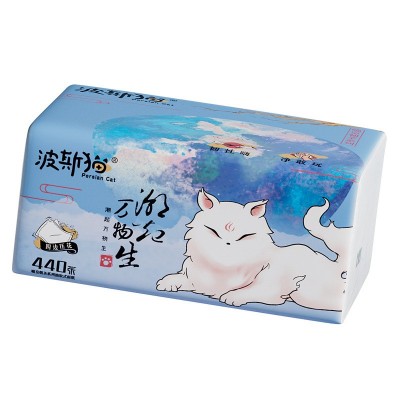 波斯猫440张纸巾面巾纸大包抽纸擦手纸卫生纸家用实惠整箱餐巾纸图4