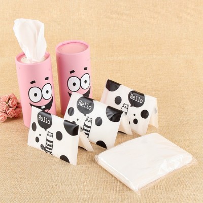 广告宣传纯木浆罐装桶装纸巾广告车载抽取式纸巾卡通现货款图3