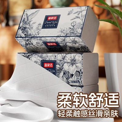 备佳洁纸抽整箱复古插画大包纸巾原生木浆家用卫生纸餐巾纸批发图3