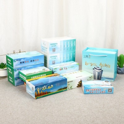 盒装抽纸广告纸巾商用酒店餐厅银行广告宣传纸巾定 制柔软清洁图3