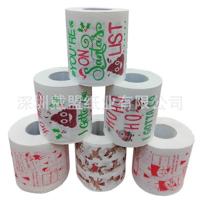 印花卫生纸 印花卷纸 圣诞节卷纸 圣诞图案系列彩色卫生纸 卷纸图4