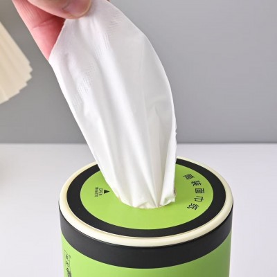 厂家直销抽纸批发商圆筒设计原生木浆抽纸面巾纸图3