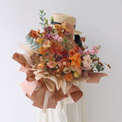 包花纸单色欧雅纸花束韩风纸礼品礼盒包装纸鲜花包装材料现货批发图4