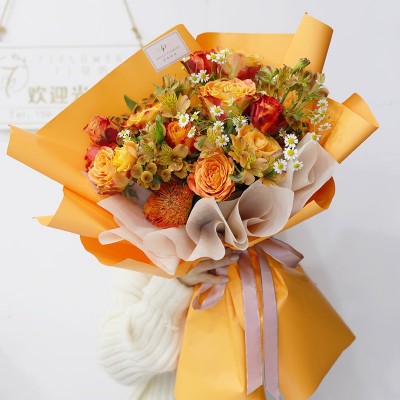 包花纸单色欧雅纸花束韩风纸礼品礼盒包装纸鲜花包装材料现货批发图3