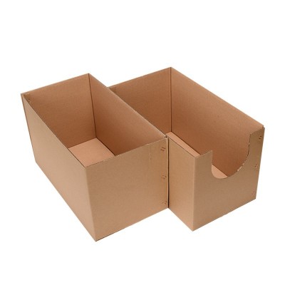 电商货架纸箱仓库收纳库位盒分类陈列分拣箱斜口无盖货架箱批发图2