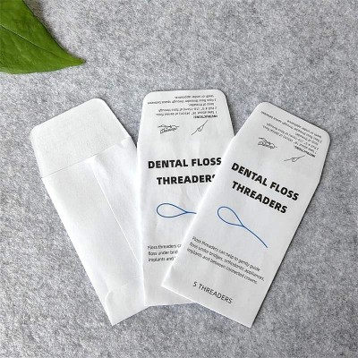 环保一次性牙线棒包装袋 独立包装牙线纸袋 牙线牛皮纸包装印刷图3