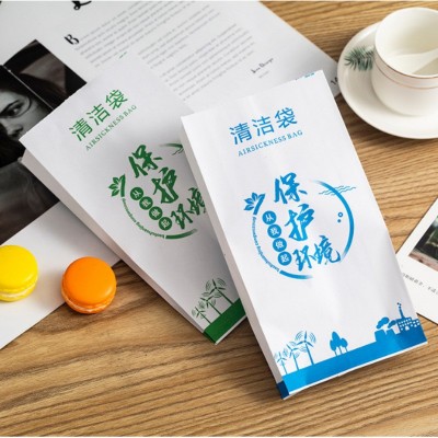 定制一次性航空方底呕吐袋淋膜纸清洁袋高铁车载果壳类垃圾清洁袋图2