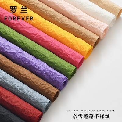 罗兰 520雪奈纸褶皱蓬蓬手揉纸防水内衬加厚雪梨纸鲜花包装材料纸图3