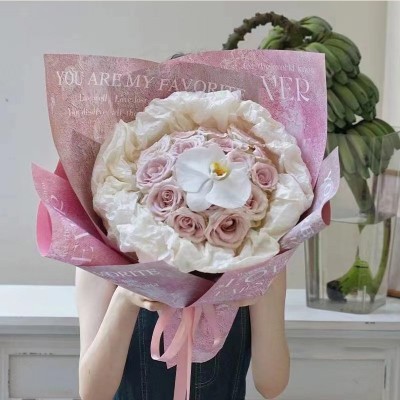 复古艺术范包装纸大理石纹高级感花束包花纸礼物礼品牛皮纸花店用