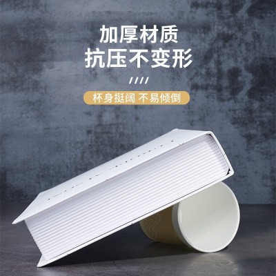 工厂批发一次性纸杯家用50只装纸杯一次性饮水热饮杯口杯100只图2