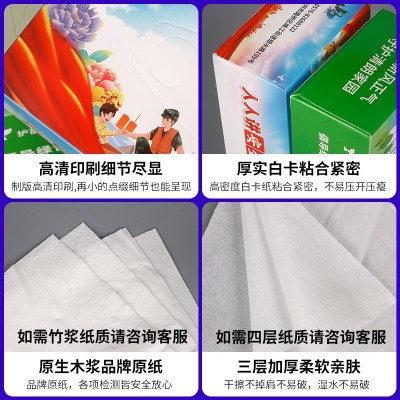 广告纸巾制做抽纸定制硬盒餐巾纸印logo银行餐饮盒装抽纸定做批发图2