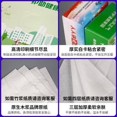 原生木浆广告纸巾商务银行宣传盒装抽纸酒店餐巾纸可印logo定制图3