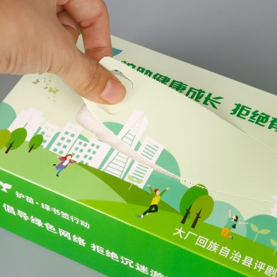 原生木浆广告纸巾商务银行宣传盒装抽纸酒店餐巾纸可印logo定制图2