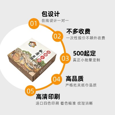 广告纸巾定制可印logo商用餐厅饭店酒吧盒装专用方形抽纸定做图5