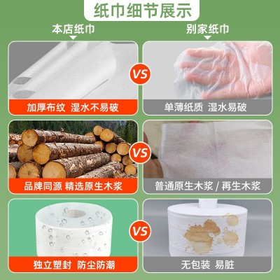 150mm酒店600克中心抽卷纸 厕纸省纸神器抽取式大卷纸中心抽图4