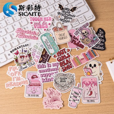 跨境卡通贴纸定制DIY彩色logo异形图案行李箱贴画不干胶标签定做图2