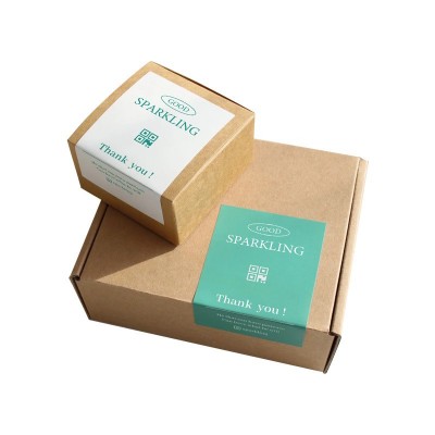 飞机盒封口贴定制包装封条不干胶贴纸定制二维码logo贴纸感谢贴纸图5