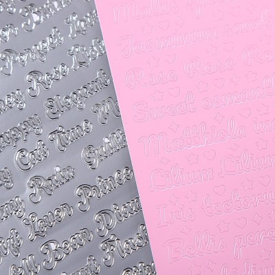 定制烫金烫银花体手帐diy贴纸数字字母pvc防水小贴画咕卡素材纸拼图5