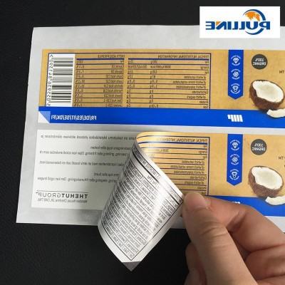 多层英文贴纸印刷 外贸不干胶标签 防水双层3面不干胶标贴厂家