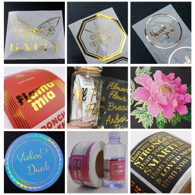 不干胶印刷标签定做logo訂製燙金貼紙烫印贴纸标贴UV烫金标签定制图3