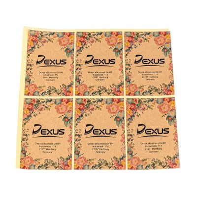 定制牛皮纸标签印刷订做飞机盒封箱贴包装贴纸打印牛皮纸不干胶图5