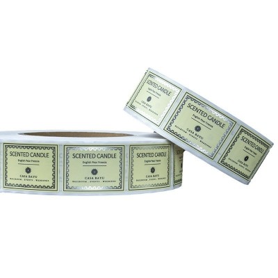 跨境手工香薰蜡烛标签定制 创意礼物香水蜡烛玻璃杯不干胶贴纸图2