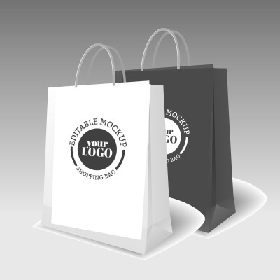服装购物手提袋礼品袋外卖展销手提纸袋白卡彩印印刷logo免费设计图4