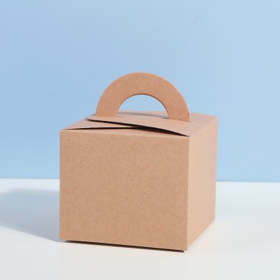定制沙拉包装盒 外卖食品小蛋糕盒牛皮纸胶印纸质礼品盒带提手图5