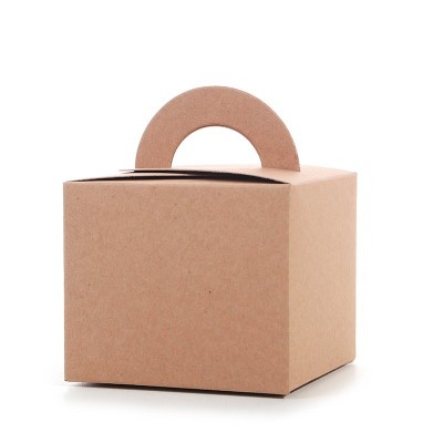 定制沙拉包装盒 外卖食品小蛋糕盒牛皮纸胶印纸质礼品盒带提手图2