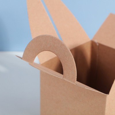 厂家牛皮纸餐盒快餐外卖打包盒食品盒翻盖纸餐盒一次性定 制纸盒