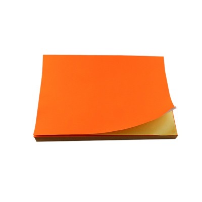 厂家直销A4荧光橙色彩色不干胶打印贴纸激光喷墨打印标签贴纸批发图2