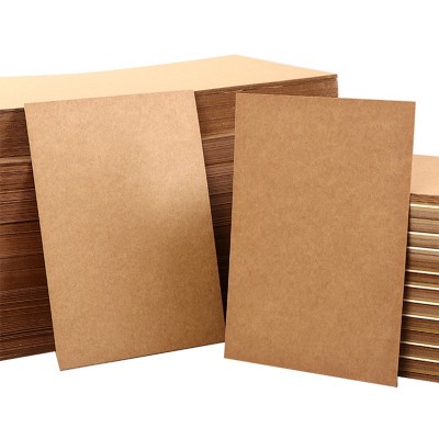 定制150-450g牛皮纸再生黄牛皮 印刷包装纸复卷淋膜a4硬牛卡纸板图5