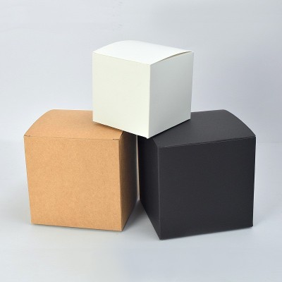 正方体方形白卡黑卡牛皮纸包装盒多用中性空白盒加工印刷现货批发图3