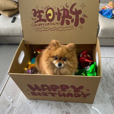 生日礼盒空盒仪式礼物盒子包装礼盒送男女生零食纸箱大号生日快乐图3