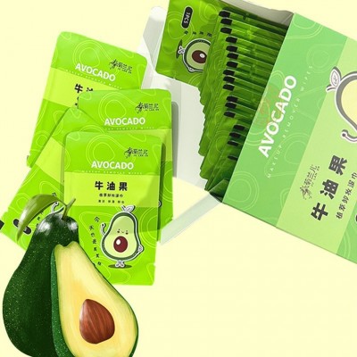 牛油果植萃卸妆巾无刺激深层清洁面部通用便携式独立包装卸妆湿巾图4