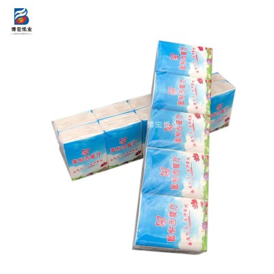 定制迷你竹浆手帕纸 餐厅纸巾广告宣传纸4层随身包手帕纸定做logo图2