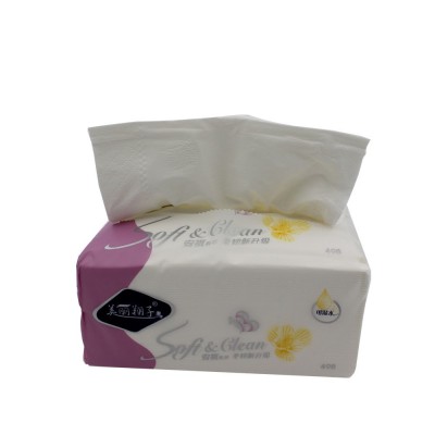 家用抽纸 美丽翔子 原生木浆400张 纸巾 面巾纸8包1提卫生纸包邮图2