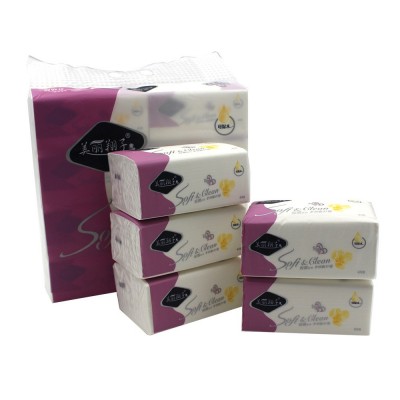 家用抽纸 美丽翔子 原生木浆400张 纸巾 面巾纸8包1提卫生纸包邮图5