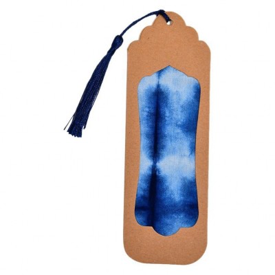 牛皮纸扎染空白diy书签套材料包布艺镂空手工扎染布文创国风图5