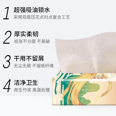 厨房纸抽纸8包实惠装厨房专用纸巾家用双层加厚吸水吸油纸擦手纸图4