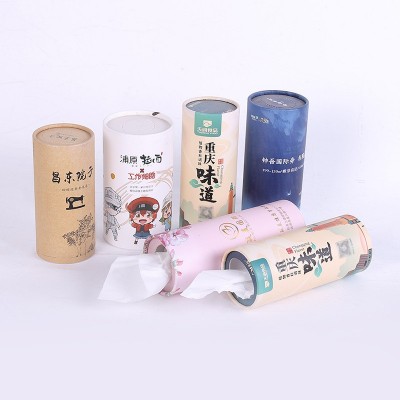 毅生圆筒纸巾定做车载桶装抽纸房地产银行广告餐巾纸可定制logo图2