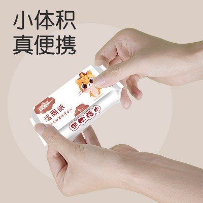 小包湿巾卫生湿纸巾手口湿巾便携随身独立装清洁卫生湿巾厂家批发图2
