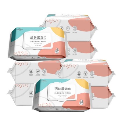 婴儿湿巾80抽新生儿宝宝儿童湿巾纸婴幼儿手口湿纸巾厂家批发图2