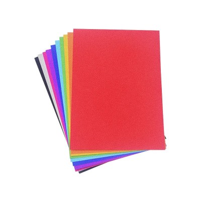 A4金葱镭射闪光彩色金粉卡纸贴纸儿童学生幼儿园手工diy压花纸图5