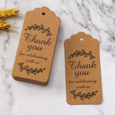 广东佛山厂家专业定制thangk you牛皮纸吊牌单色印刷异形吊牌定做图2